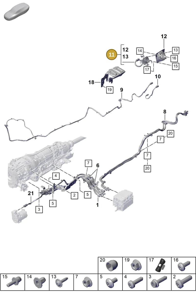 9Y0971676M — Porsche Cayenne Coupe (2023-2023) diagram p60904000, position 11