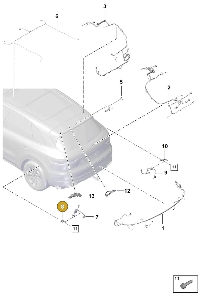 9Y0971845 — Porsche Cayenne (2017-2023) diagram p51902040, position 8