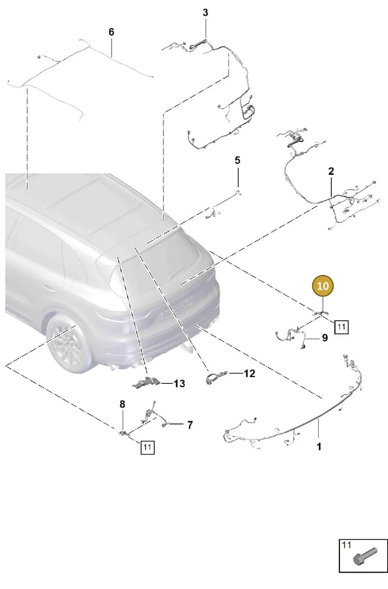 9Y0971846 — Porsche Cayenne (2017-2023) diagram p51902040, position 10