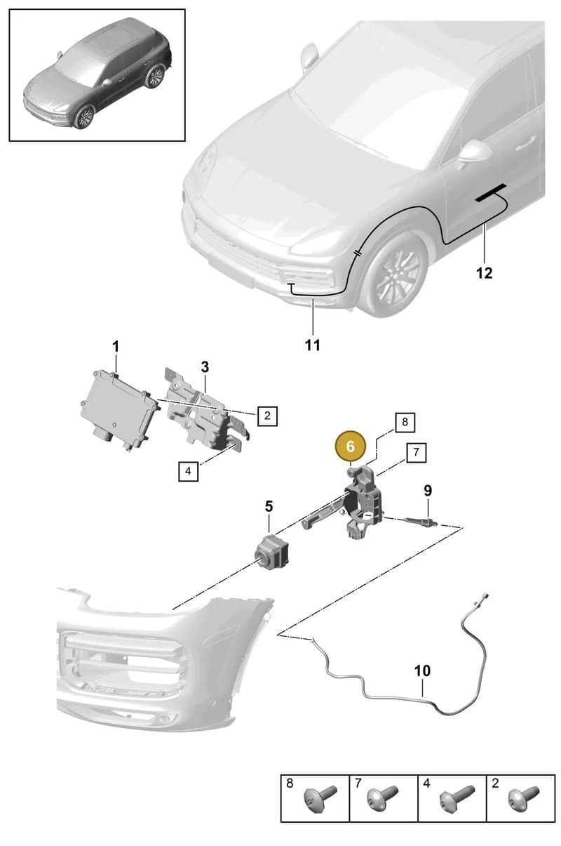 9Y0980562B — Porsche Cayenne (2017-2023) diagram p51911040, position 6