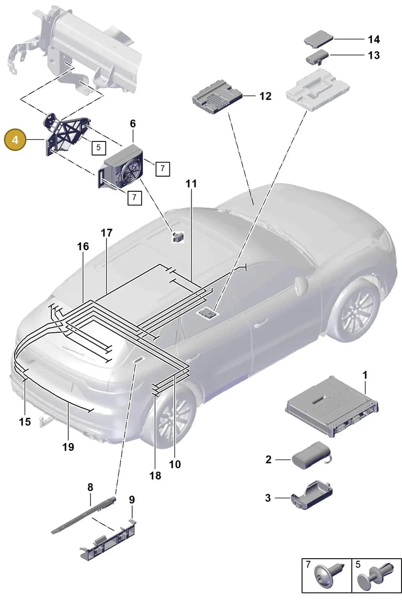 9Y1035210 — Porsche Cayenne Coupe (2023-2023) diagram p60901500, position 4