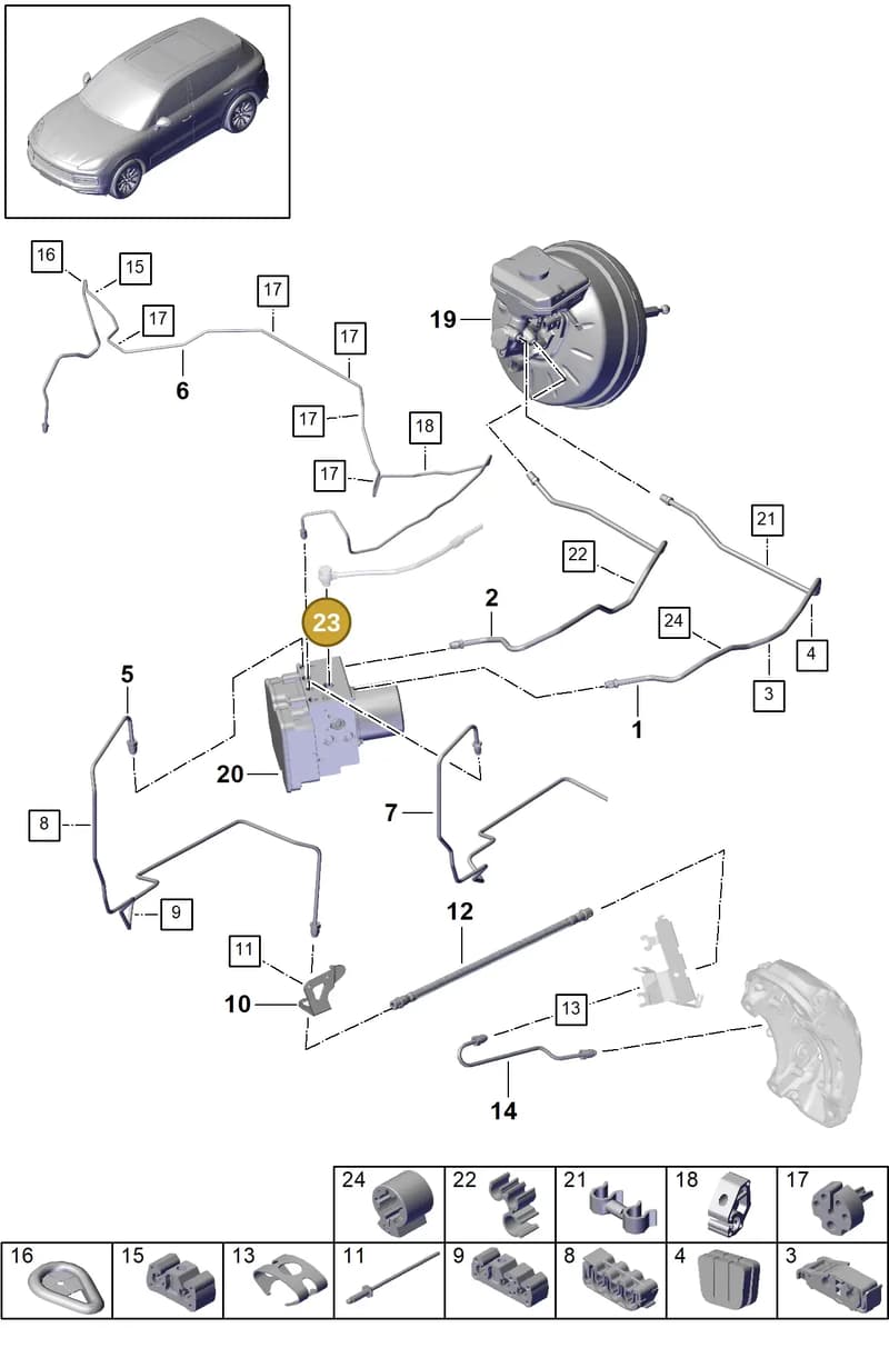 9Y1614789A — Porsche Cayenne (2017-2023) diagram p51604010, position 23