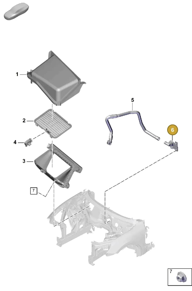 9Y1819656F — Porsche Cayenne Coupe (2023-2023) diagram p60000001, position 6