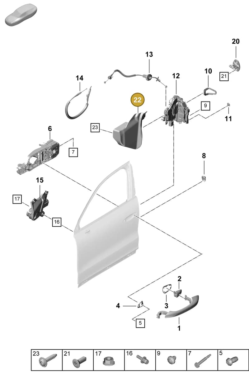 9Y1837349B — Porsche Cayenne Coupe (2023-2023) diagram p60804200, position 22