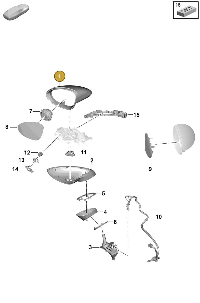9Y1857527BO3G — Porsche Cayenne Hybrid Coupe (2023-) diagram p60809500, position 1