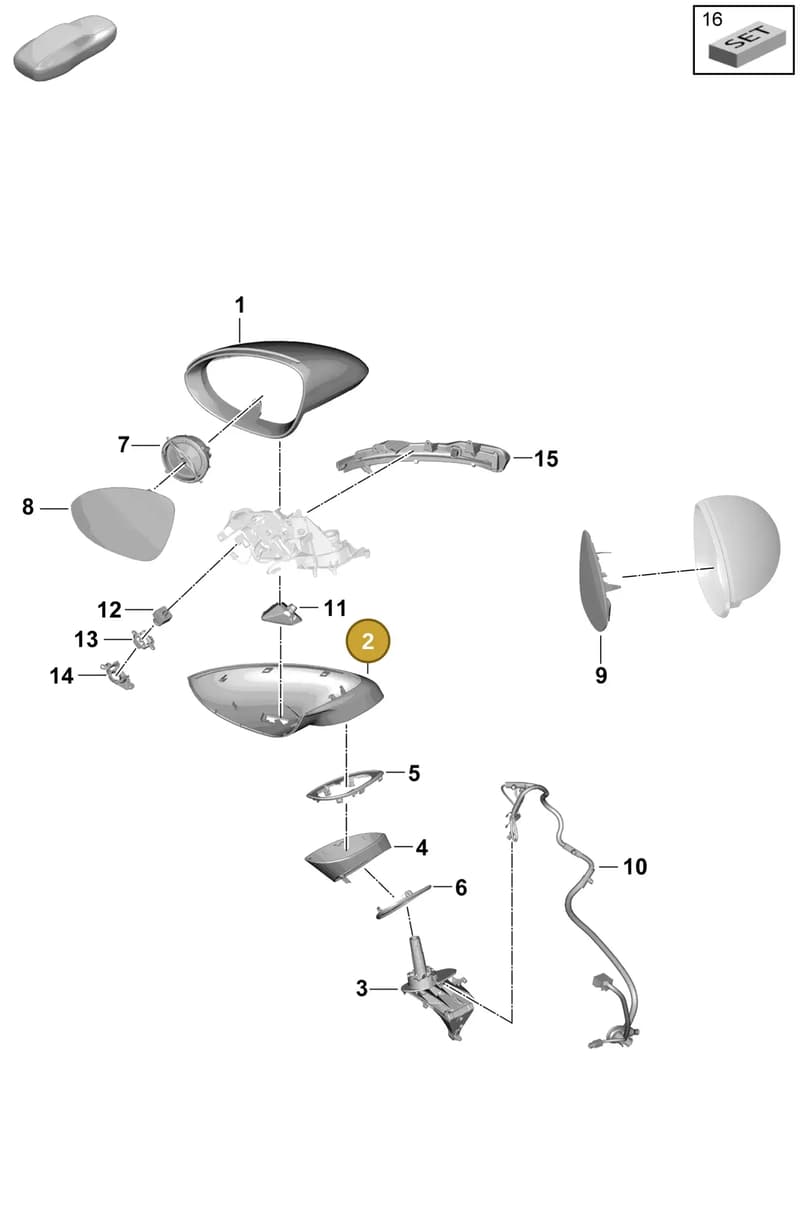 9Y1857537CG2X — Porsche Cayenne Hybrid Coupe (2023-) diagram p60809500, position 2