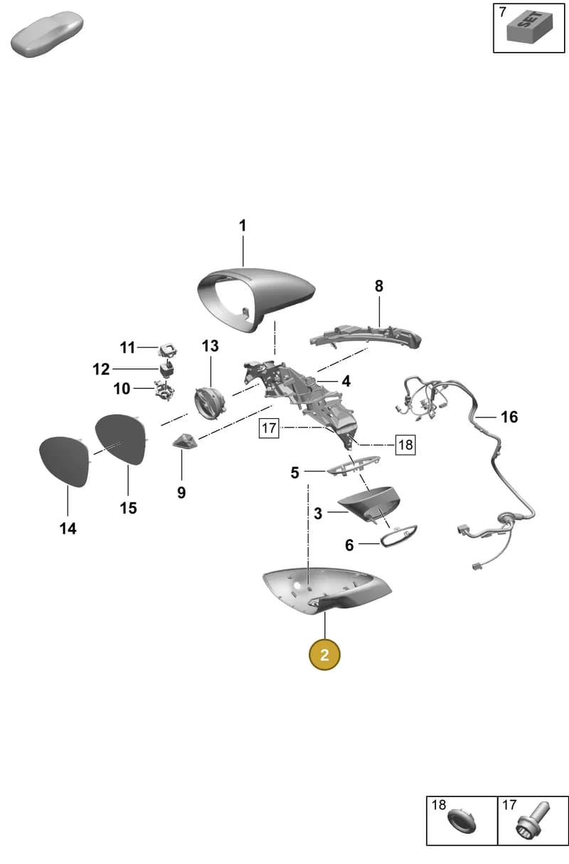 9Y1857538BG2X — Porsche Macan 4 (2024-) diagram p61809500, position 2