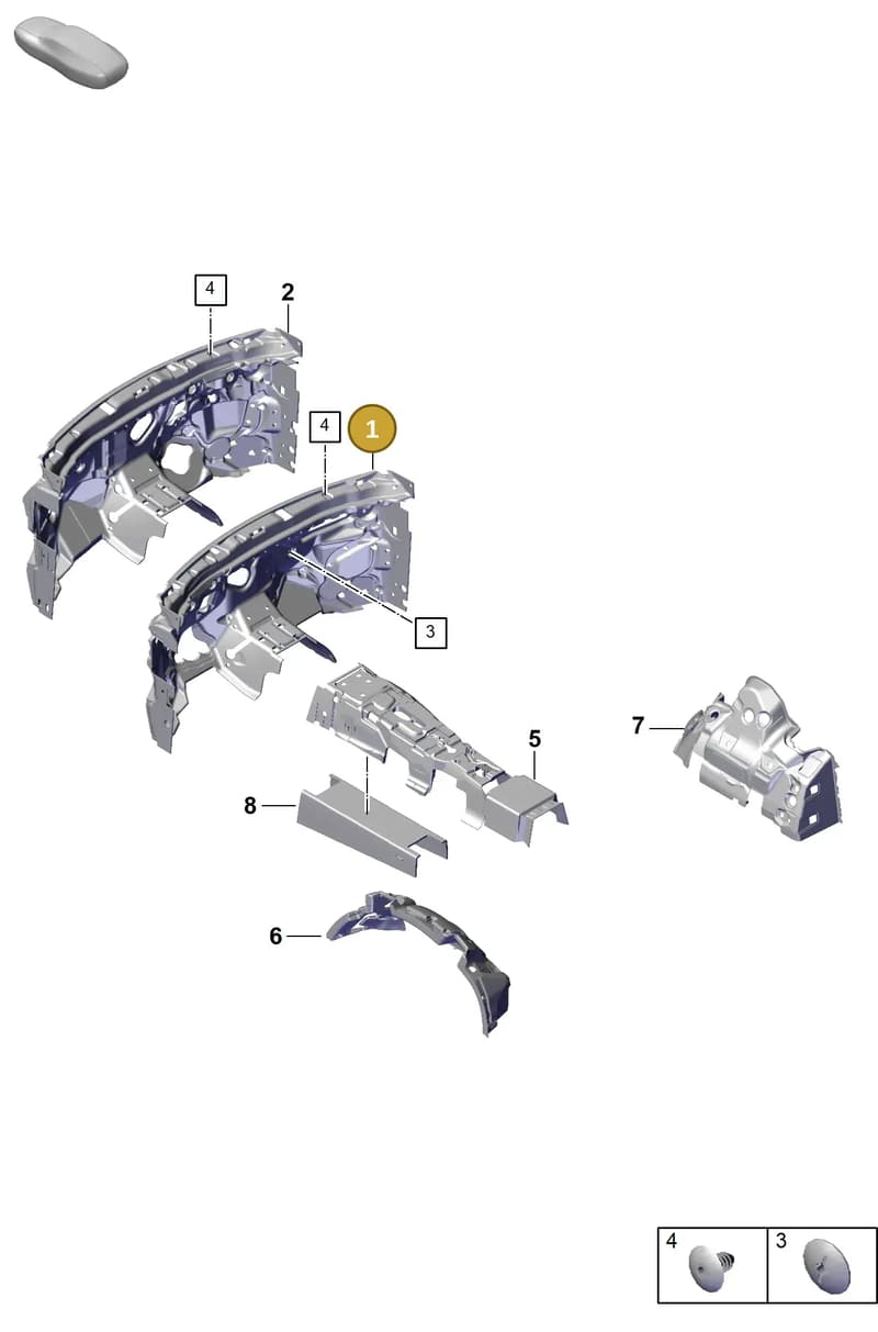 9Y1863933 — Porsche Cayenne Coupe (2023-2023) diagram p60807445, position 1