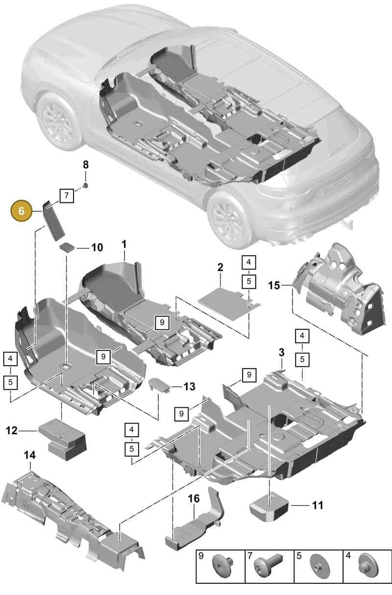 9Y1864777A1E0 — Porsche Cayenne (2017-2023) diagram p51807000, position 6