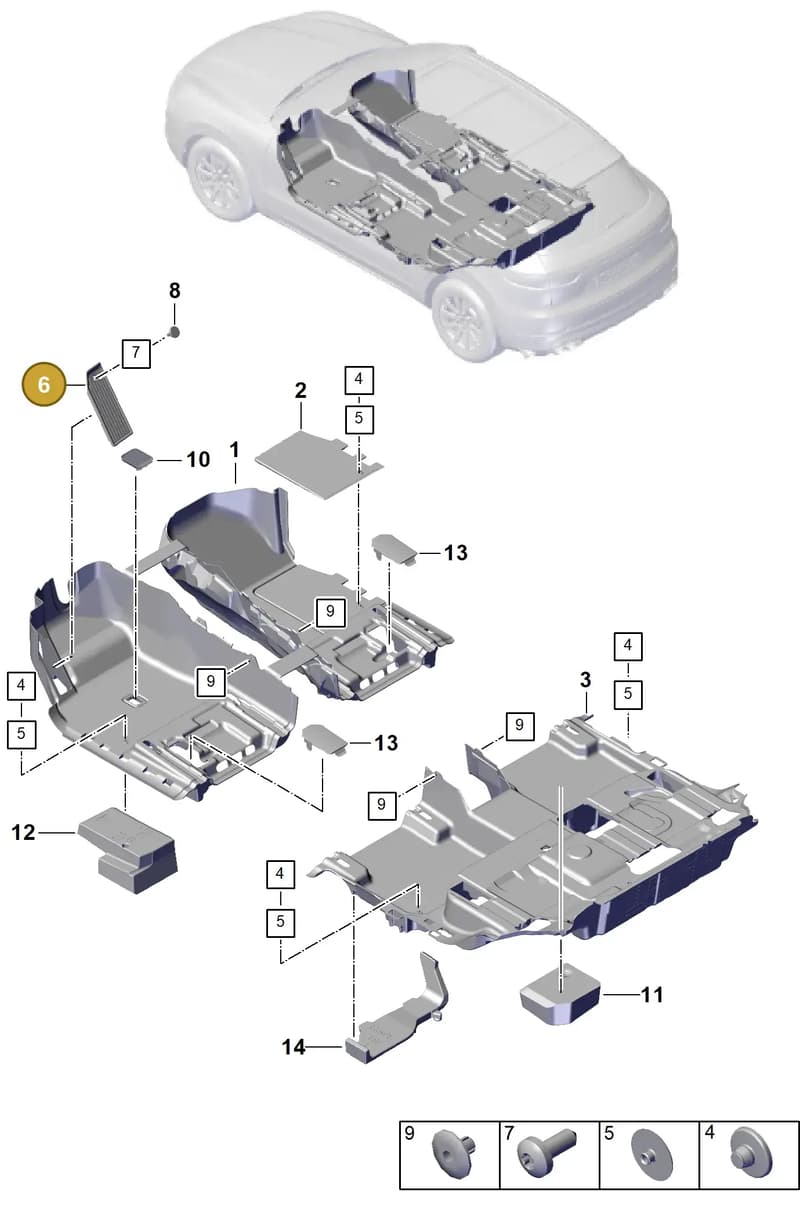 9Y1864777A1E0 — Porsche Cayenne Hybrid Coupe (2023-) diagram p60807100, position 6