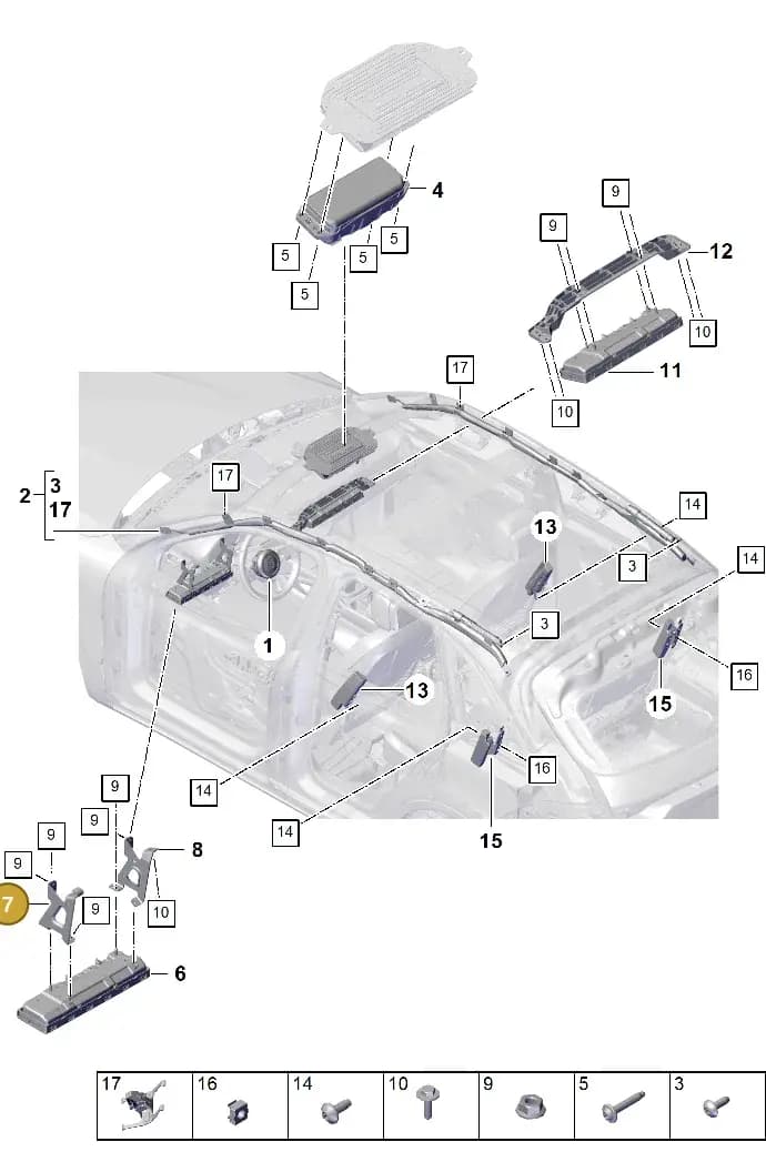 9Y1880481 — Porsche Cayenne Coupe (2023-2023) diagram p60812500, position 7