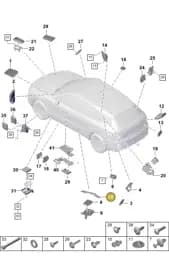 9Y1941209BHTO Porsche Switch for Lighting (Black HTO)