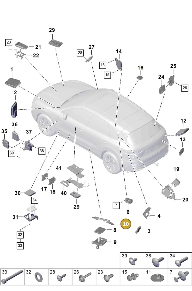 9Y1941209BHTO — Porsche Cayenne (2017-2023) diagram p51901003, position 10