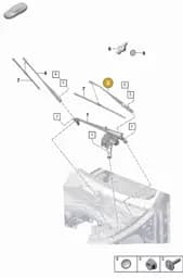 9Y1955407 Porsche Wiper Arm