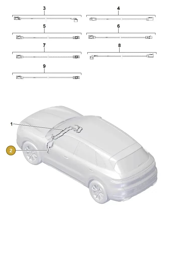 9Y1971086A — Porsche Cayenne Coupe (2023-2023) diagram p60912400, position 2