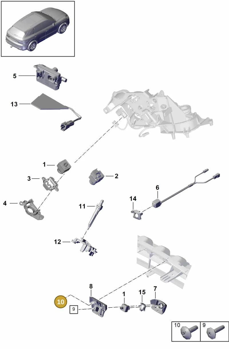 9Y1971298 — Porsche Cayenne (2017-2023) diagram p51911010, position 10