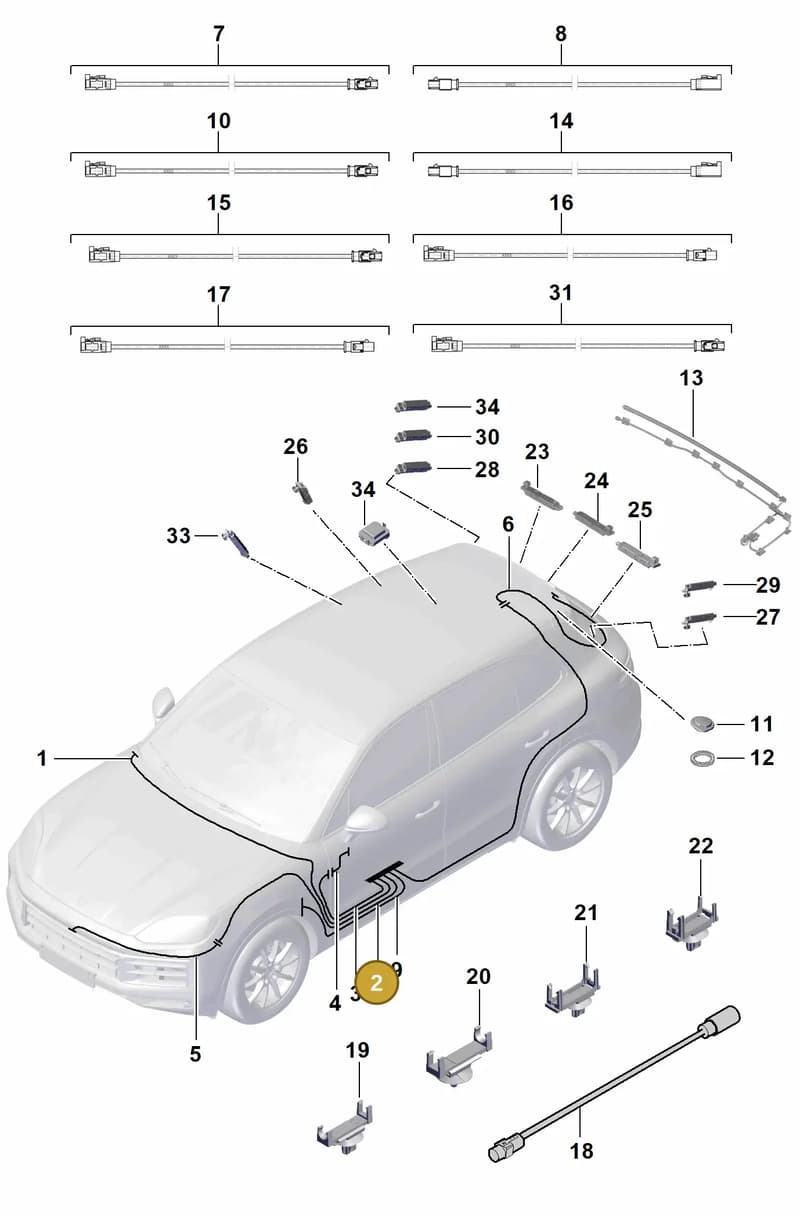 9Y1971327A — Porsche Cayenne Coupe (2023-2023) diagram p60912100, position 2