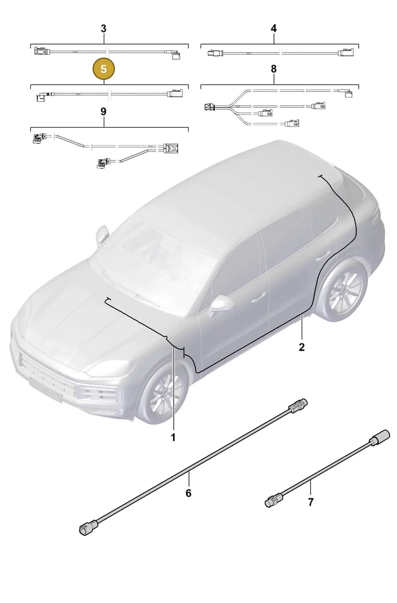 9Y2035550F — Porsche Cayenne Coupe (2023-2023) diagram p60912200, position 5