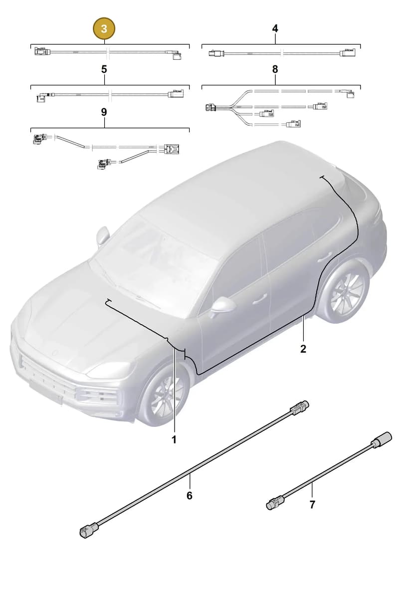 9Y2035550 — Porsche Cayenne Coupe (2023-2023) diagram p60912200, position 3