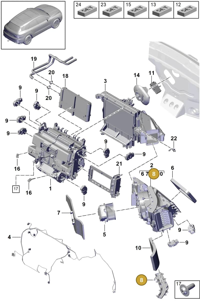 9Y2819151 — Porsche Cayenne (2017-2023) diagram p51814000, position 8