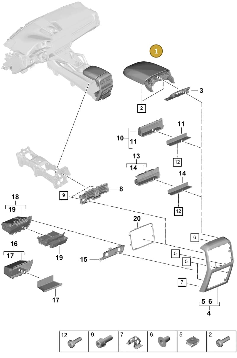 9Y2864101BA21U — Porsche Cayenne (2017-2023) diagram p51809040, position 1