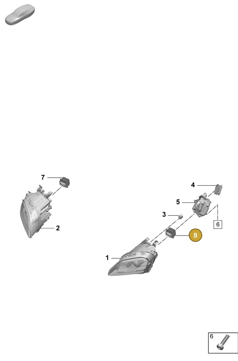 9Y2941665 — Porsche Taycan Sport Turismo (2023-2025) diagram p64908000, position 8