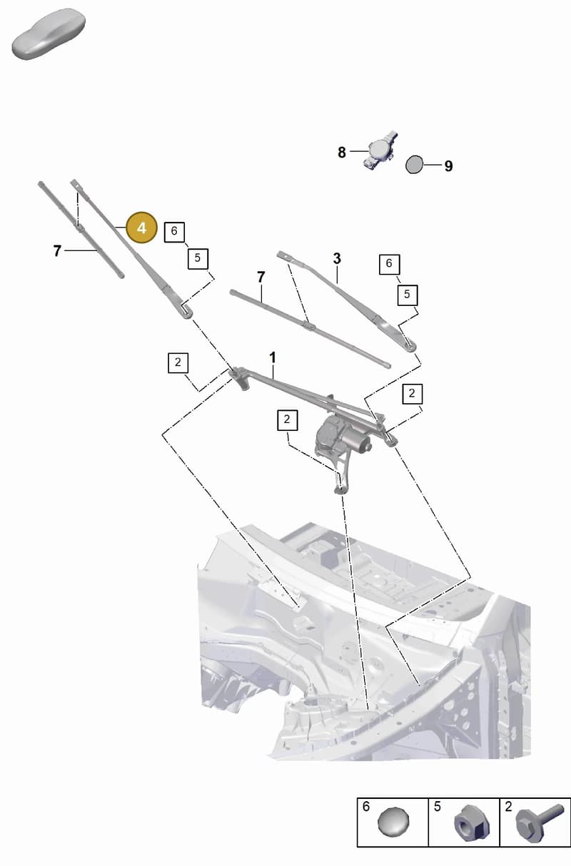 9Y2955408 — Porsche Cayenne Coupe (2023-2023) diagram p60906000, position 4