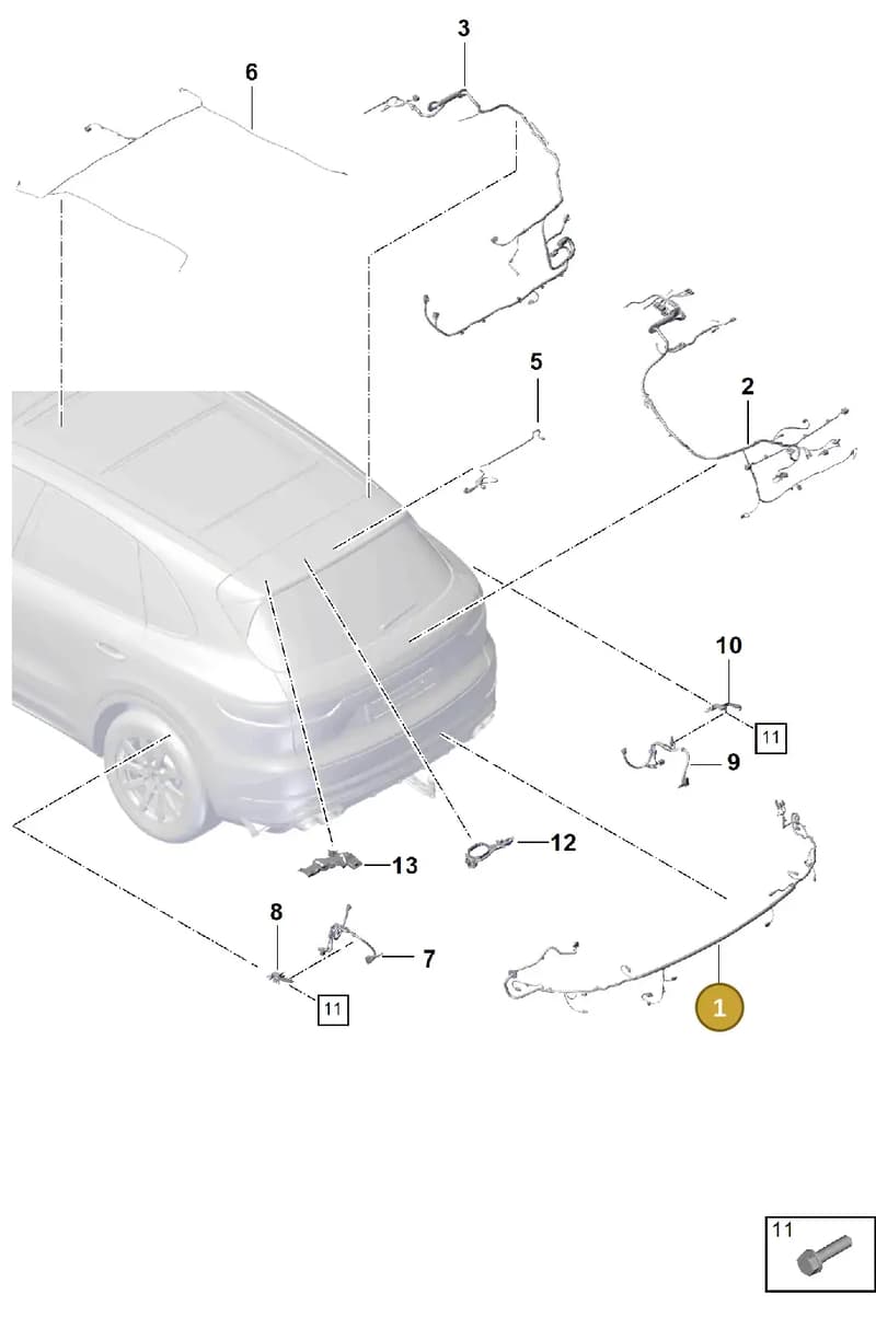 9Y2970267B — Porsche Cayenne (2017-2023) diagram p51902040, position 1