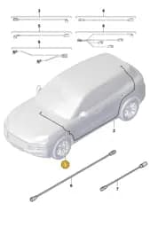 9Y2971298B Porsche Aerial Connection Line