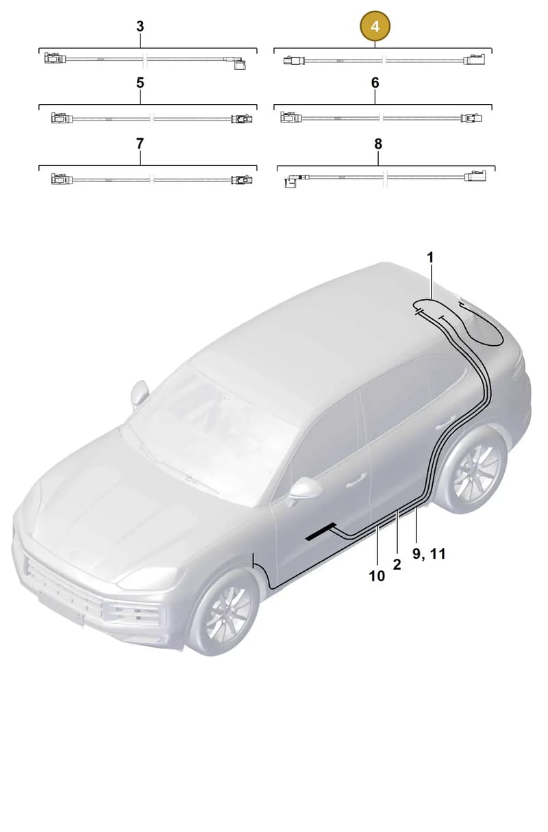 9Y3035550CA — Porsche Cayenne Coupe (2023-2023) diagram p60912300, position 4