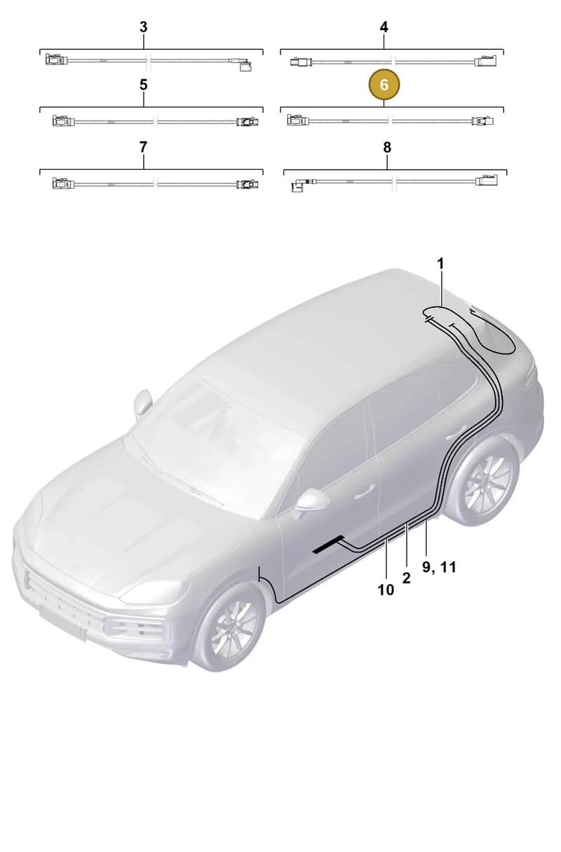 9Y3035550CL — Porsche Cayenne Coupe (2023-2023) diagram p60912300, position 6
