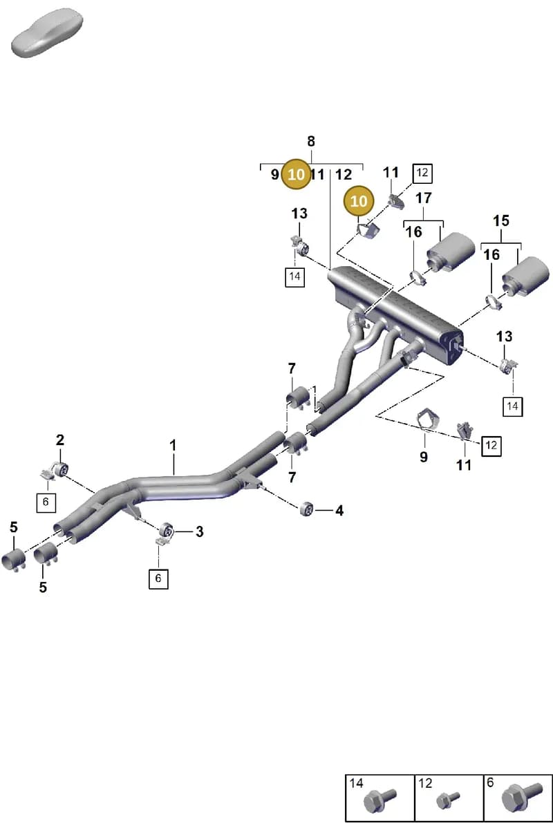 9Y3253235 — Porsche Cayenne Coupe (2023-2023) diagram p60203030, position 10