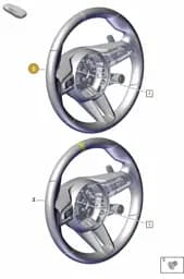 9Y3419091CIA6 Porsche Steerwheel (Black IA6)