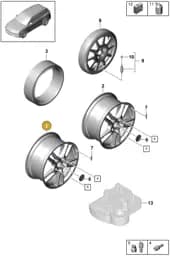 9Y3601025ANJE1 Porsche Alloy Wheel (Matt Black JE1)