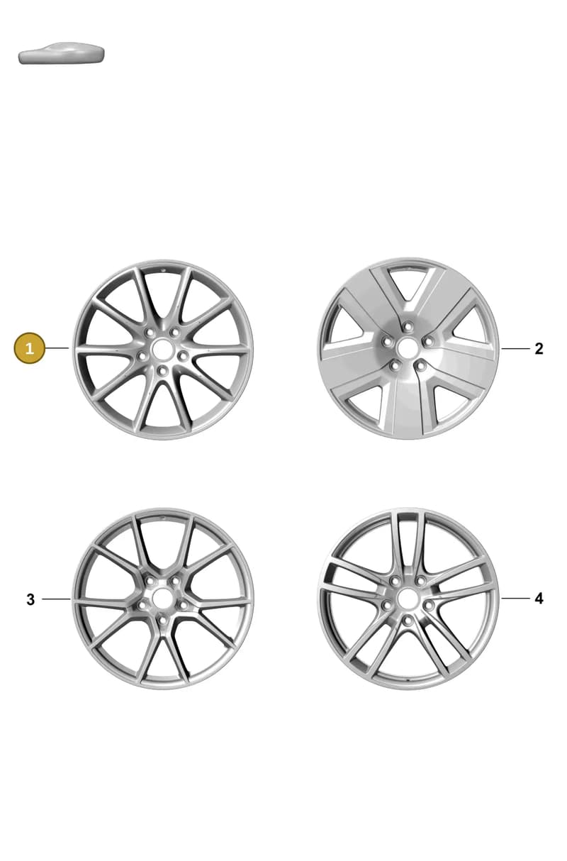 9Y3601025BM88Z — Porsche Cayenne Hybrid Coupe (2023-) diagram p60601000, position 1