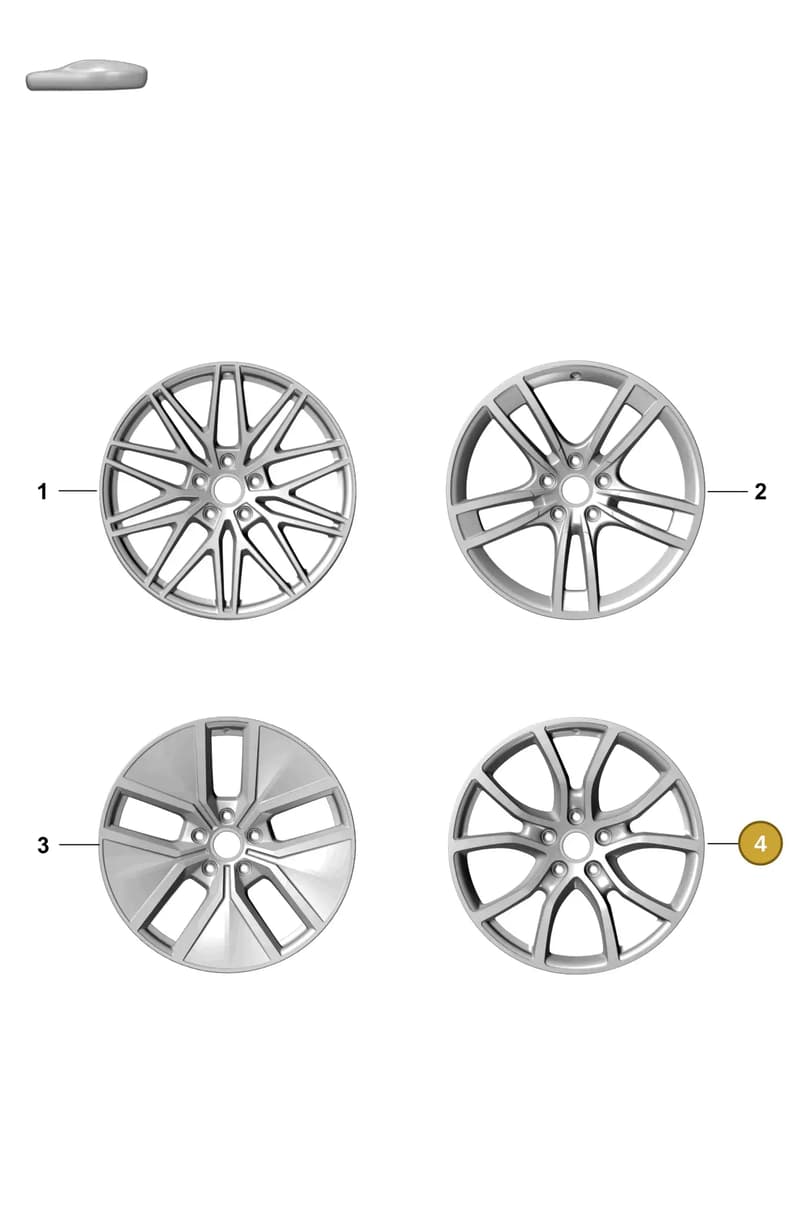 9Y3601025BNC9X — Porsche Cayenne Coupe (2023-2023) diagram p60601100, position 4