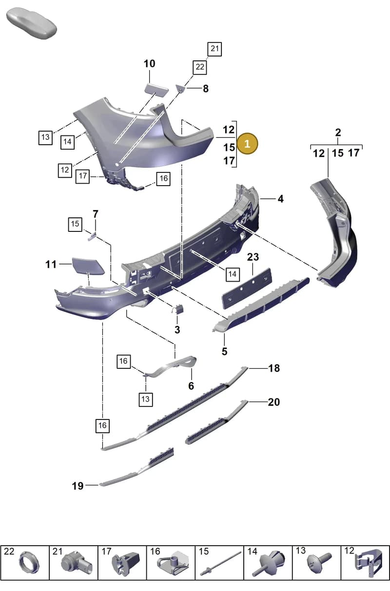 9Y3807417DG2X — Porsche Cayenne Coupe (2023-2023) diagram p60802640, position 1