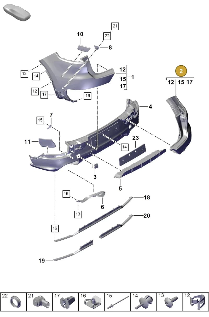 9Y3807418EG2X — Porsche Cayenne Coupe (2023-2023) diagram p60802640, position 2