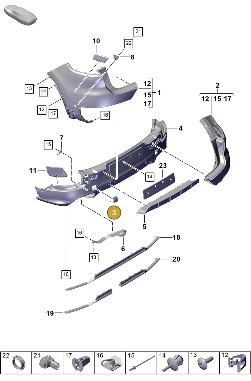 9Y3807500FG2X — Porsche Cayenne Hybrid Coupe (2023-) diagram p60802640, position 3