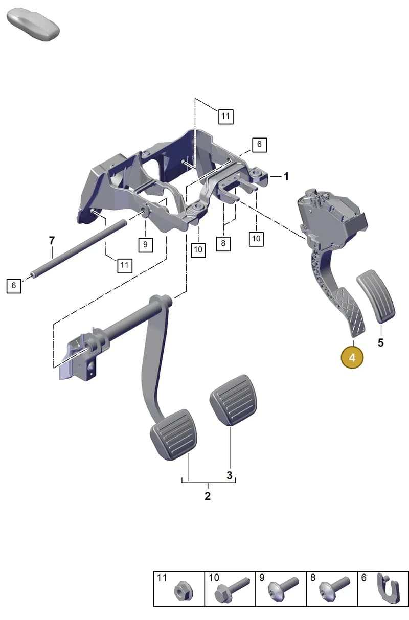 9Y3807543AQOK1 — Porsche Cayenne (2017-2023) diagram p51000010, position 4