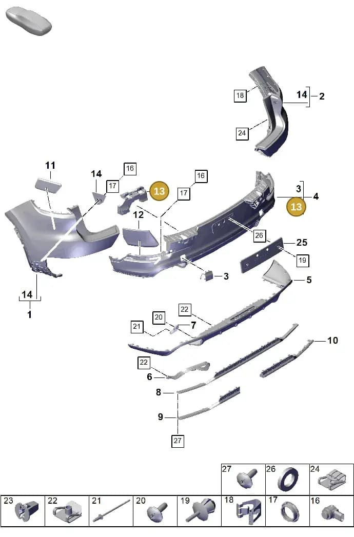 9Y3807573C — Porsche Cayenne Coupe (2023-2023) diagram p60802500, position 13