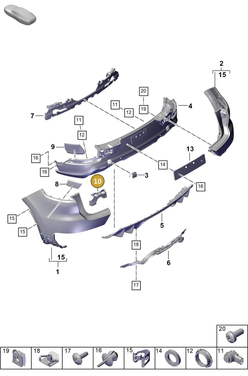 9Y3807574B — Porsche Cayenne Coupe (2023-2023) diagram p60802620, position 10