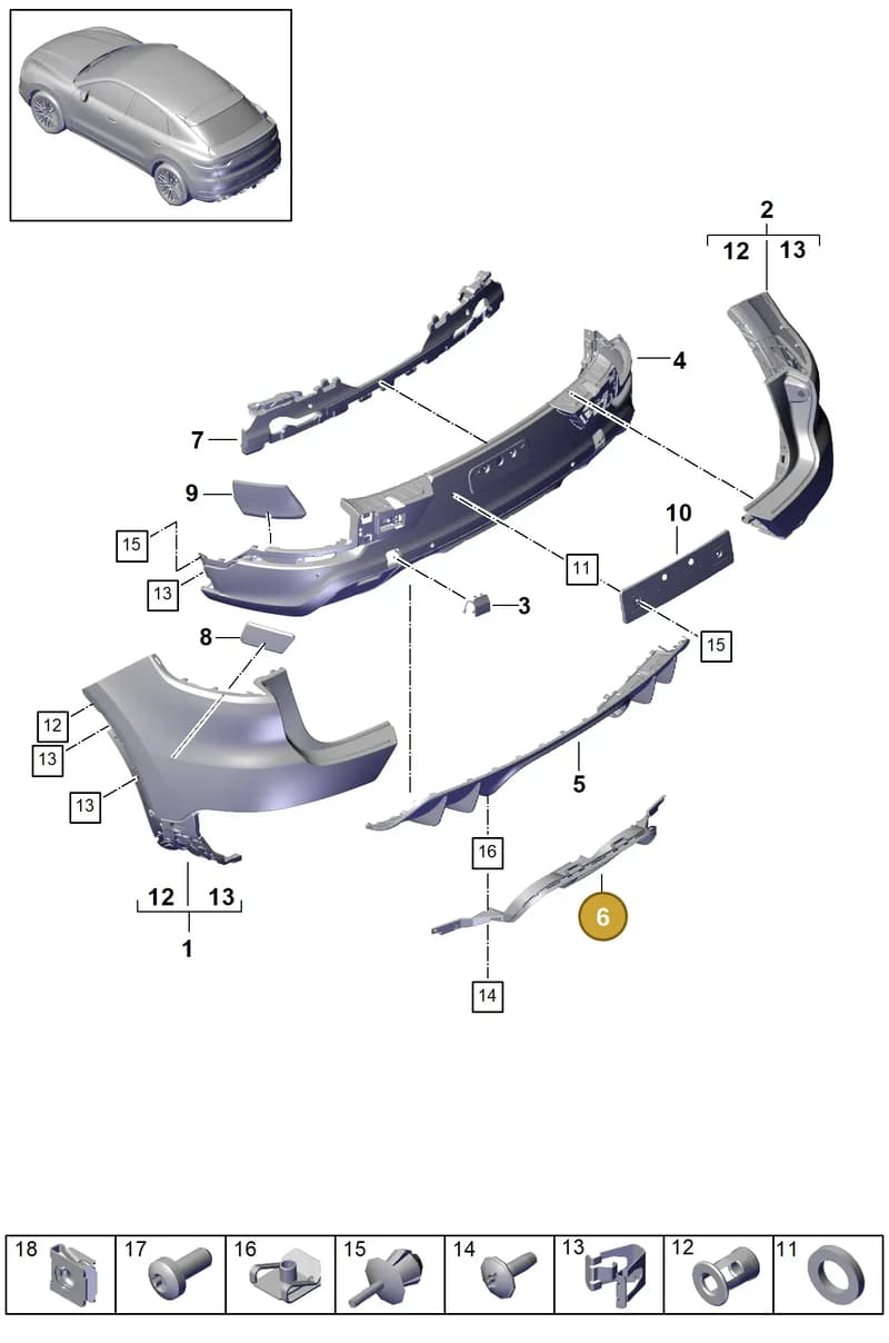 9Y3807644OK1 — Porsche Cayenne (2017-2023) diagram p51802620, position 6