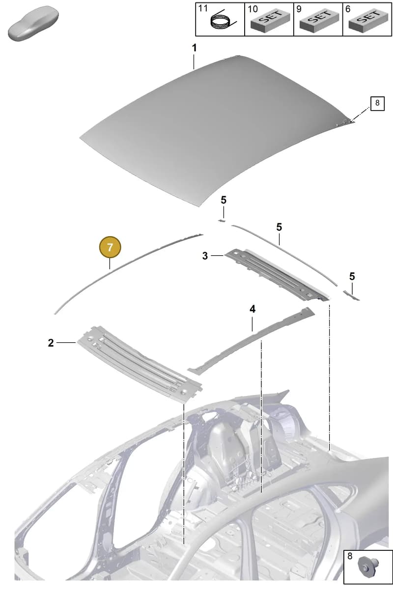 9Y3817667B — Porsche Cayenne Coupe (2023-2023) diagram p60801460, position 7