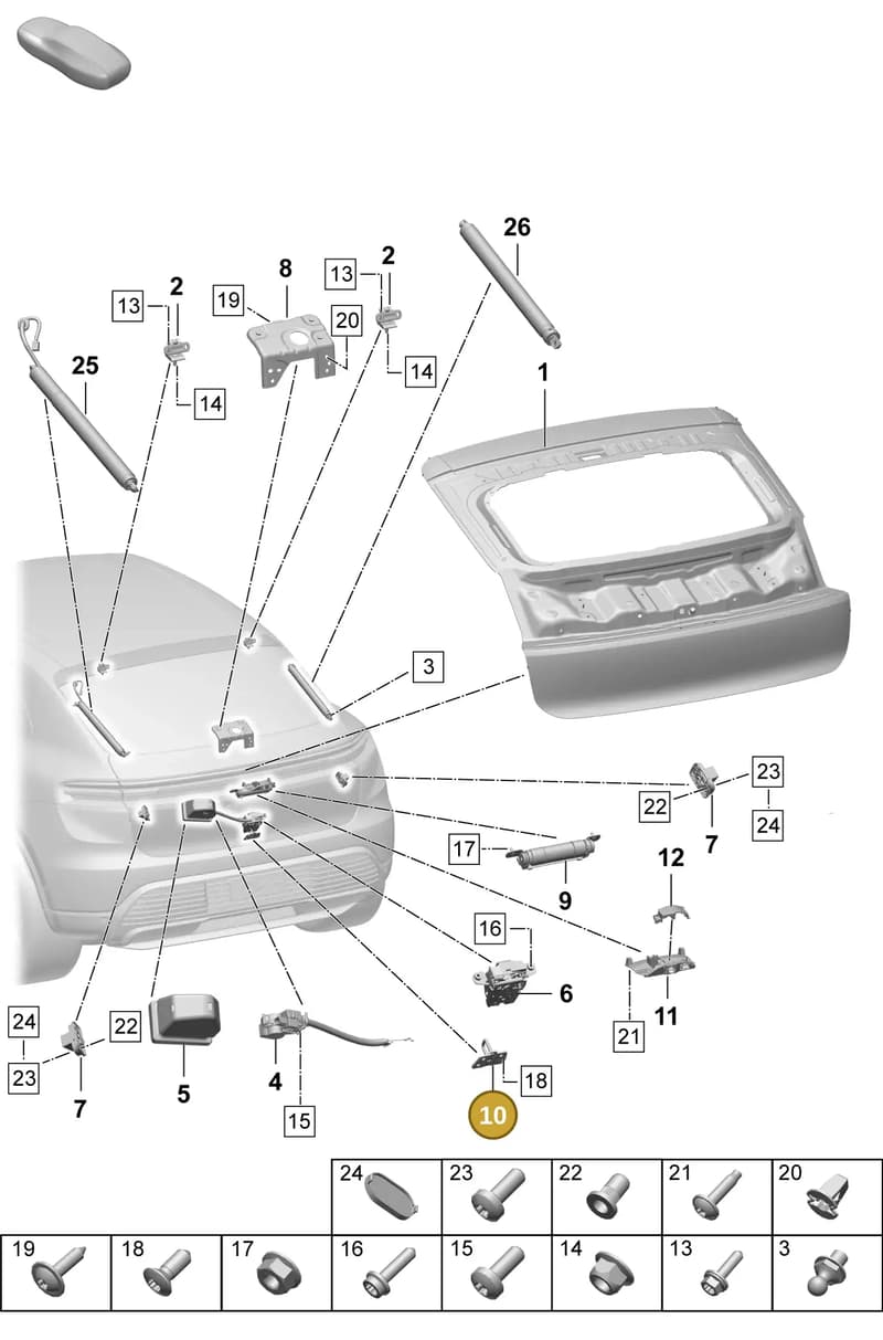 9Y3827517C — Porsche Macan (2024-2024) diagram p61803100, position 10