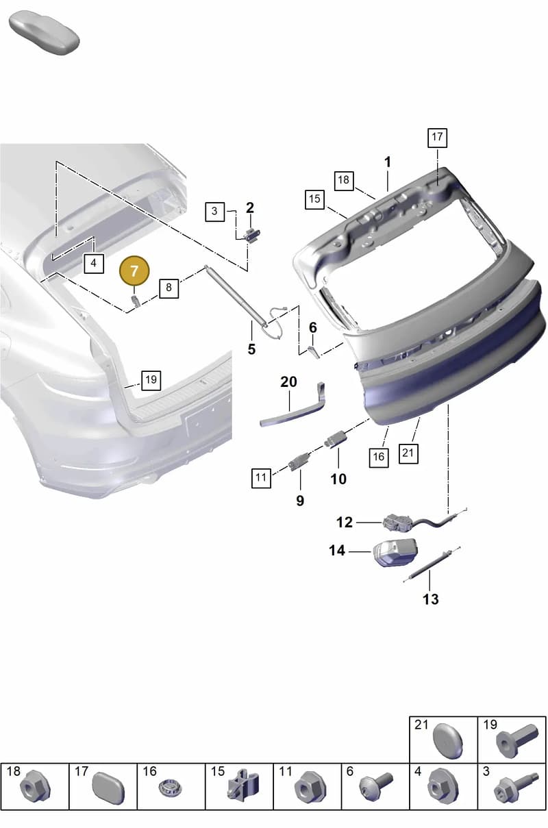 9Y3827602 — Porsche Cayenne Coupe (2023-2023) diagram p60803100, position 7