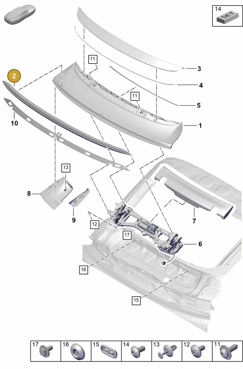9Y3827918G041 — Porsche Cayenne Coupe (2023-2023) diagram p60803180, position 2