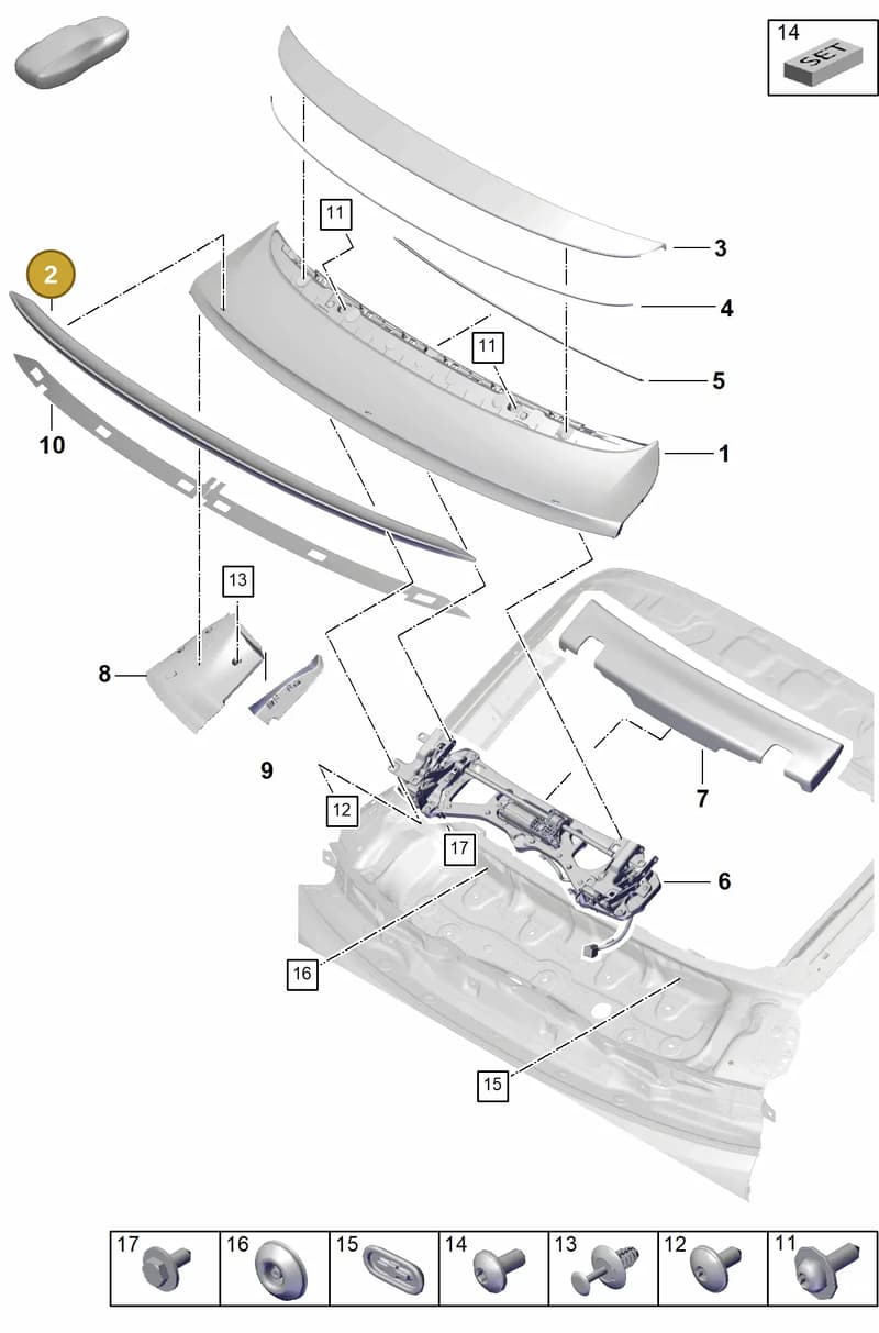 9Y3827918J041 — Porsche Cayenne Coupe (2023-2023) diagram p60803190, position 2