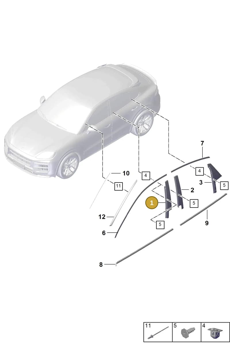 9Y3837901B — Porsche Cayenne Coupe (2023-2023) diagram p60810150, position 1