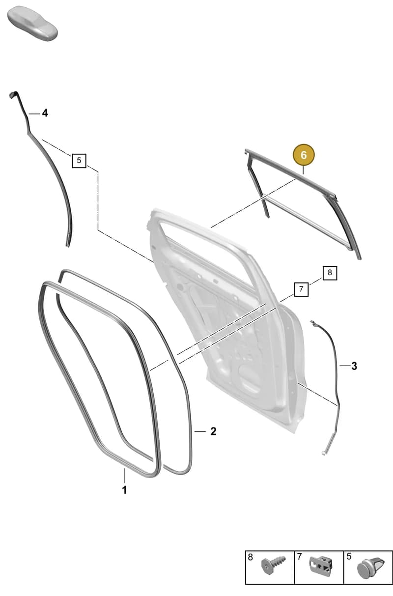 9Y3839432 — Porsche Cayenne Coupe (2023-2023) diagram p60804175, position 6